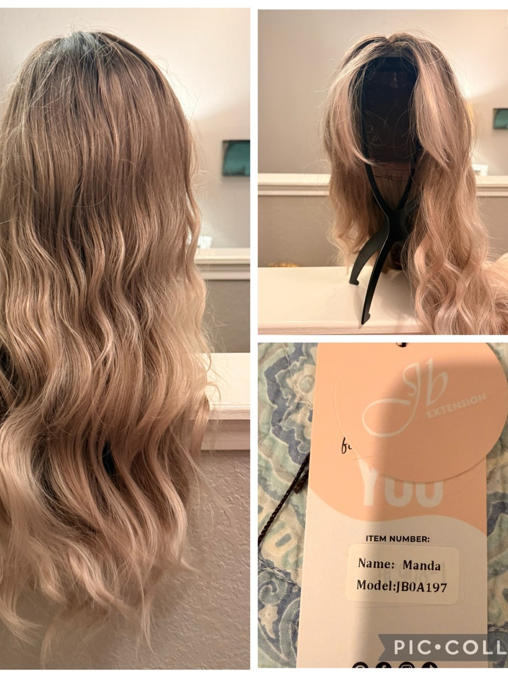 JB Extensions Manda Long Wavy Brown Wig